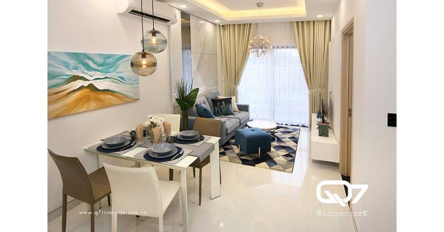 Q7 Saigon Riverside Complex  Các căn hộ có ban công hướng rộng rãi đón gió thoáng mát.