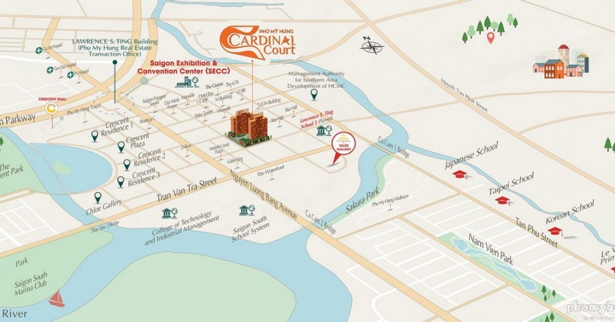  Căn hộ Cardinal Court – Vị trí đắt giá bậc nhất đường Raymondienne, Quận 7