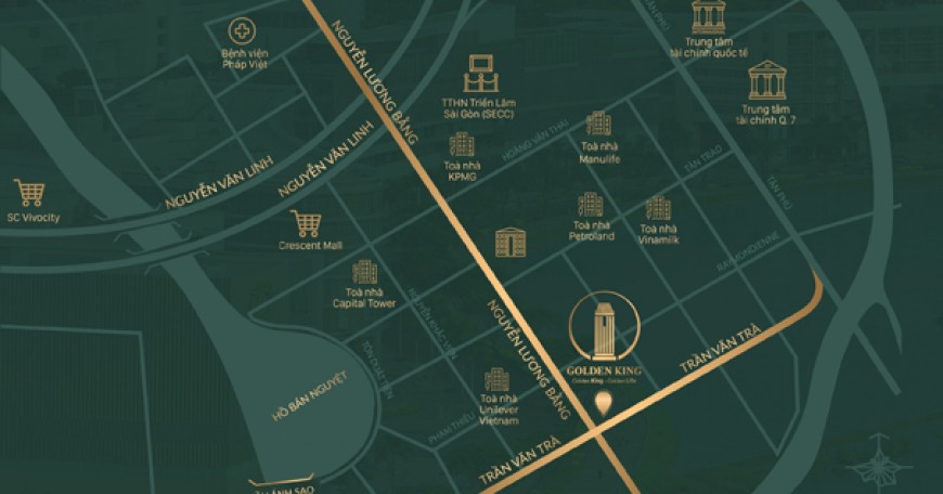 Bán căn hộ Golden King nằm ngay trung tâm Khu đô thị Phú Mỹ Hưng – Khu vực thương mại và tài chính quốc tế hàng đầu TP.HCM. 