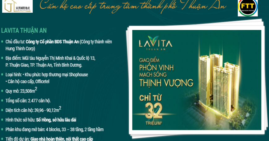 LAVITA THUẬN AN -CĂN HỘ CAO CẤP SANG TRỌNG PHỒN VINH TẠI BÌNH DƯƠNG