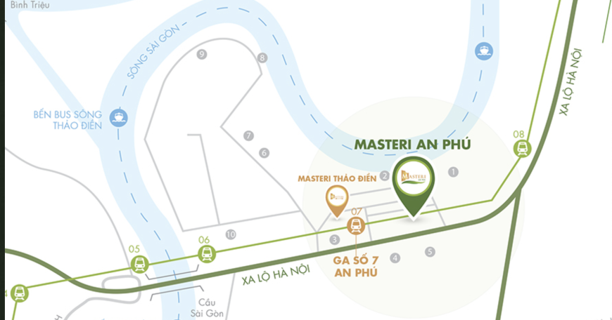 出售守德郡 Masteri An Phú 公寓 | 價格 110 億越南盾