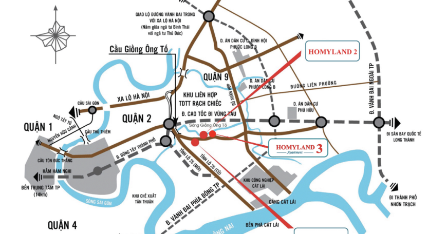 出售第二郡 Homyland Riverside 公寓 | 價格 42 億 6500 萬越南盾