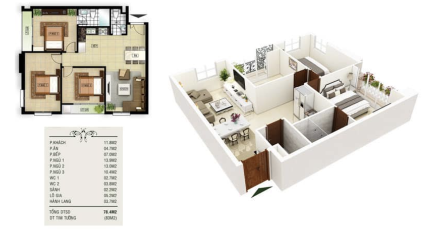 4군 Grand Riverside 아파트 매매 | 가격 76억 6800만 베트남 동 사진 1