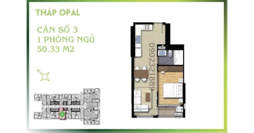 빈탄군 Opal Tower 아파트 매매 | 가격 210억 베트남 동 사진 5