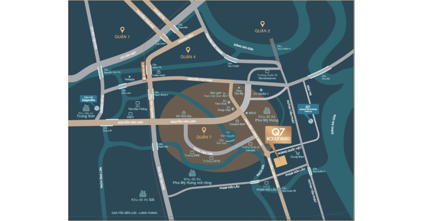 出售阮良朋路 Q7 Boulevard 公寓 | 價格 28 億 3500 萬越南盾 照片 3