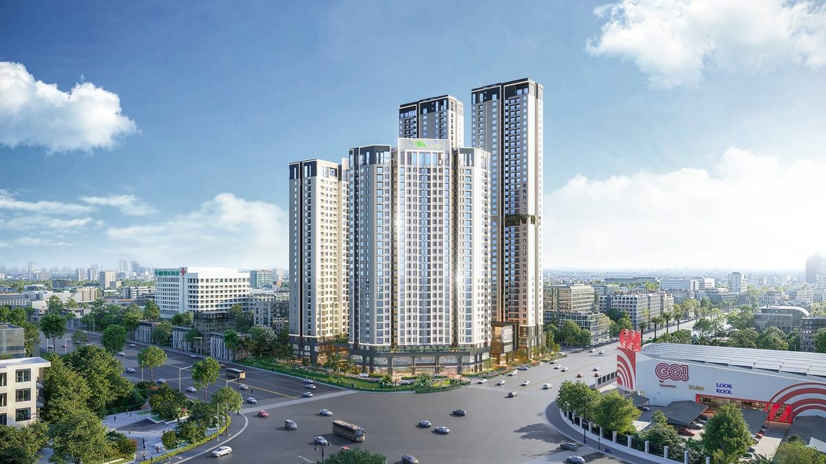 Green Skyline 분양 프로젝트 외관 투시도 (4개 타워)