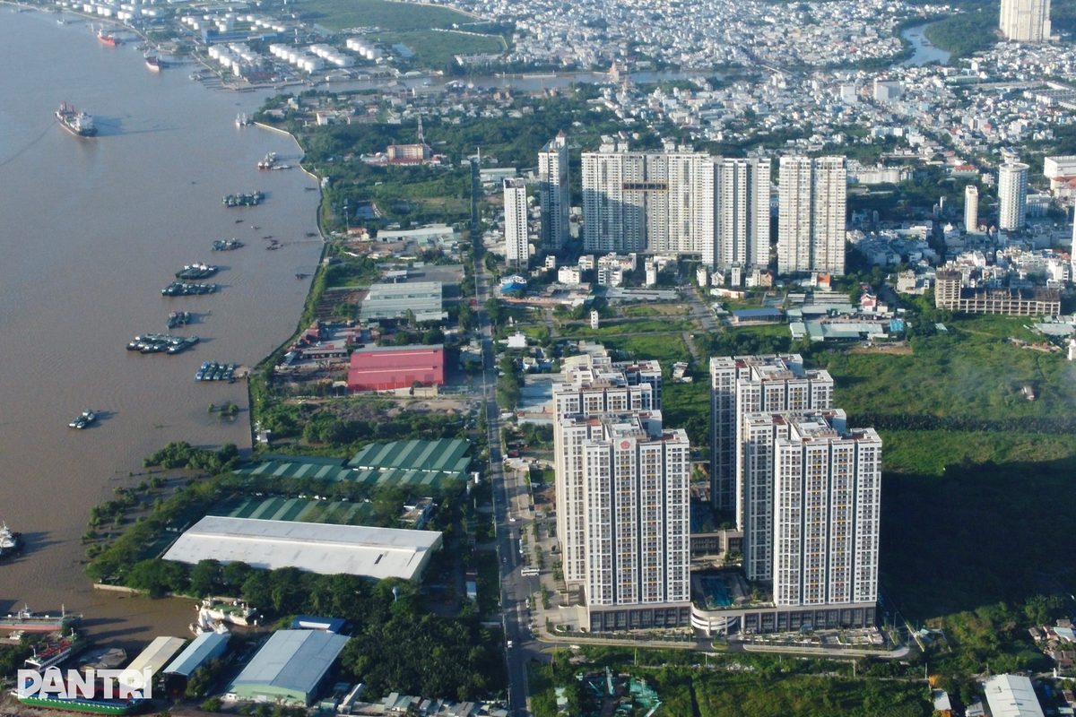Q7 Saigon Riverside Complex Đào Trí 도로변 항공 실사 (Q7 Saigon Riverside 및 An Gia 분양 프로젝트 일대, 2023)