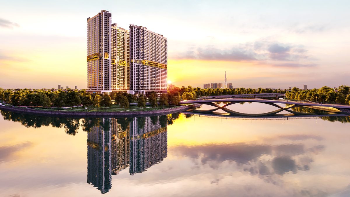 The Gió Riverside 분양 프로젝트 외관 투시도 (강변)
