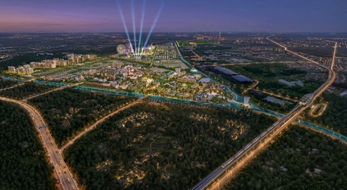Vinhomes Saigon Park 전 구역 야경 조감 투시도